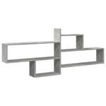 Betonszürke szerelt fa fali polc 167,5 x 18 x 68 cm 2