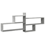 Betonszürke szerelt fa fali polc 167,5 x 18 x 68 cm 6
