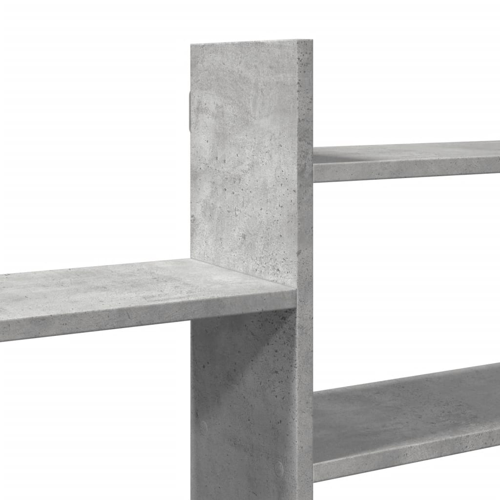 Betonszürke szerelt fa fali polc 167,5 x 18 x 68 cm 7