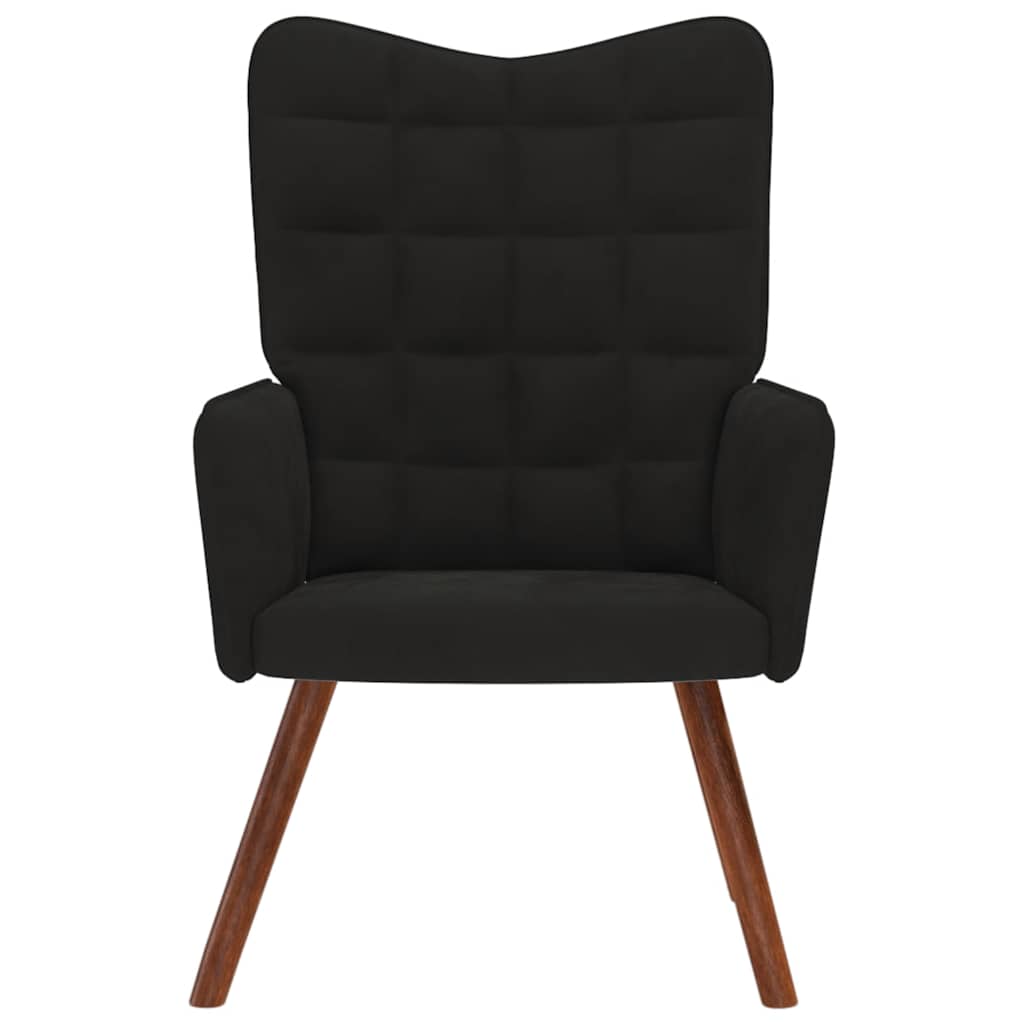 Fekete bársony pihenőszék 3