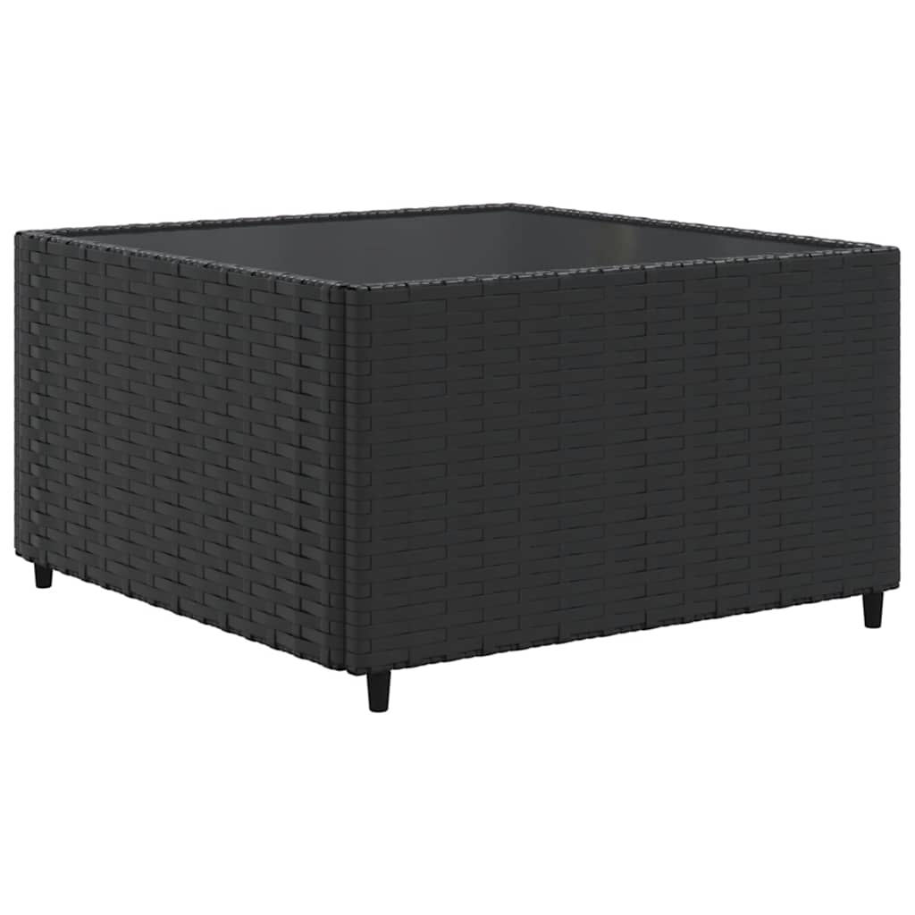 6 részes fekete polyrattan kerti ülőgarnitúra párnákkal 5