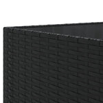 6 részes fekete polyrattan kerti ülőgarnitúra párnákkal 9