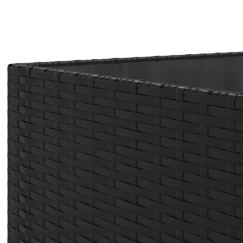 6 részes fekete polyrattan kerti ülőgarnitúra párnákkal 9