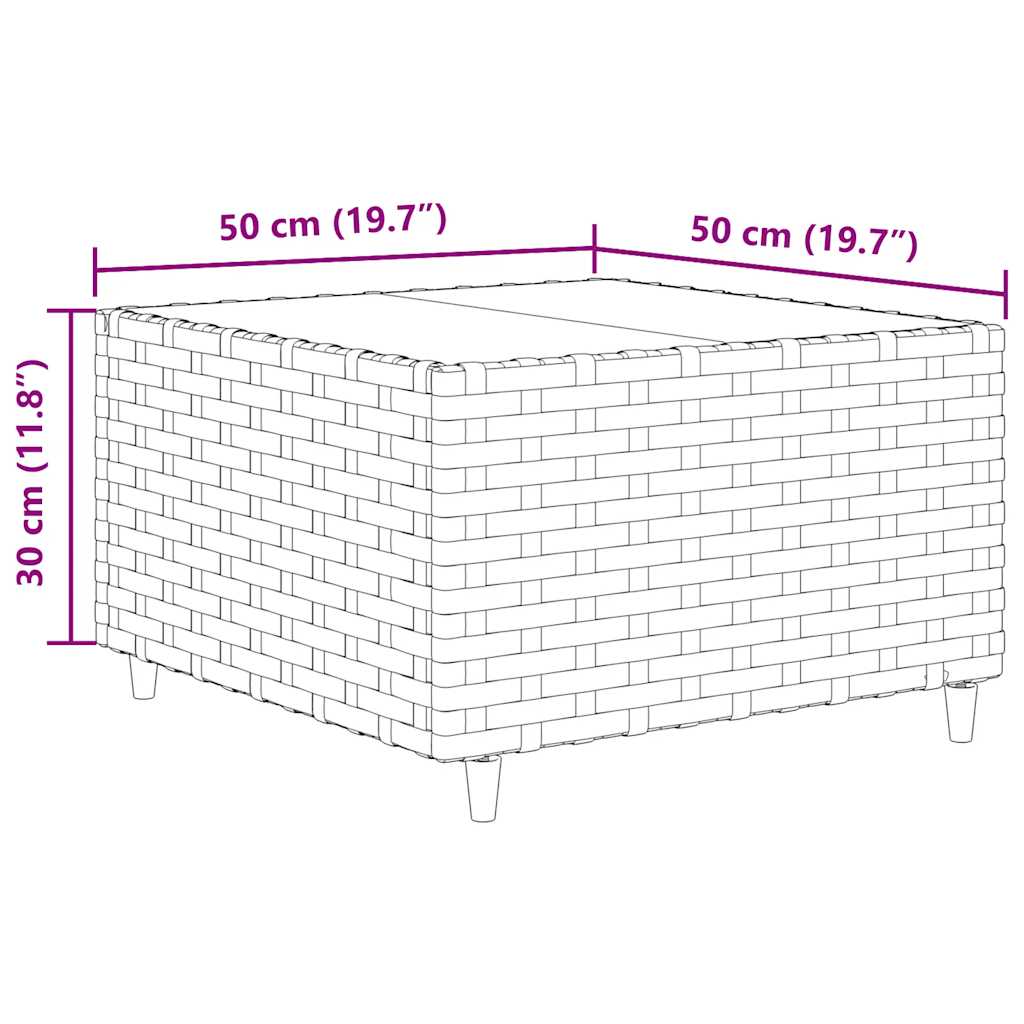 7 részes fekete polyrattan kerti ülőgarnitúra párnákkal 13