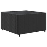 7 részes fekete polyrattan kerti ülőgarnitúra párnákkal 5