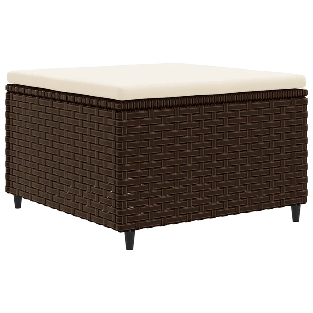 8 részes barna polyrattan kerti ülőgarnitúra párnákkal 5