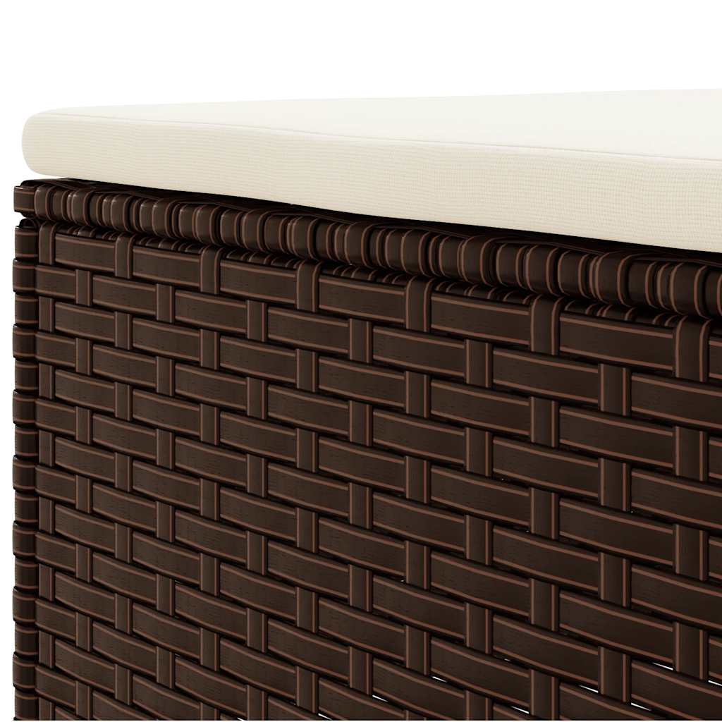 8 részes barna polyrattan kerti ülőgarnitúra párnákkal 11