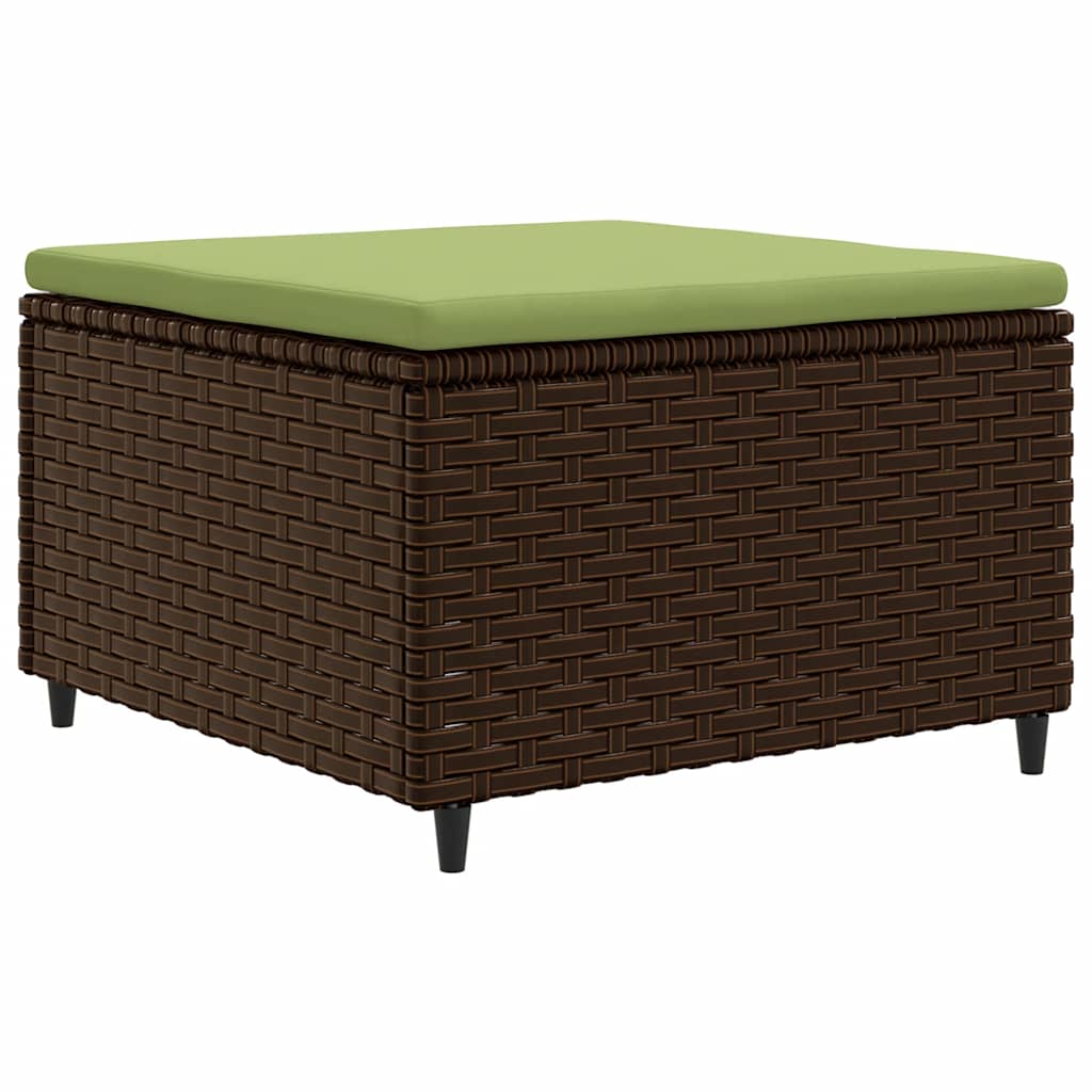 8 részes barna polyrattan kerti ülőgarnitúra párnákkal 6