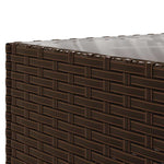 8 részes barna polyrattan kerti ülőgarnitúra párnákkal 10