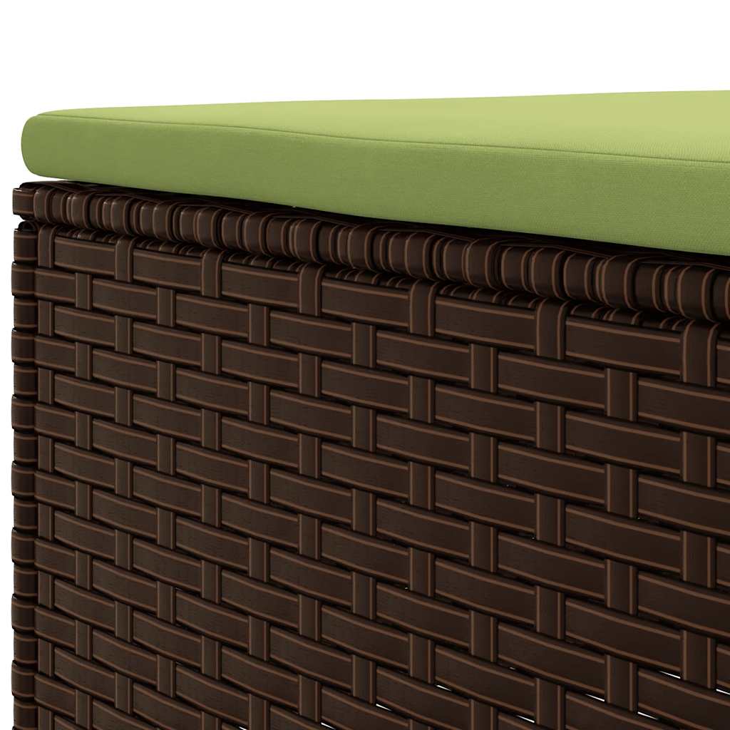 8 részes barna polyrattan kerti ülőgarnitúra párnákkal 11