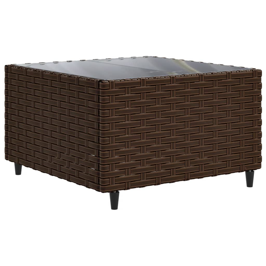 10 részes barna polyrattan kerti bútorszett párnákkal 5