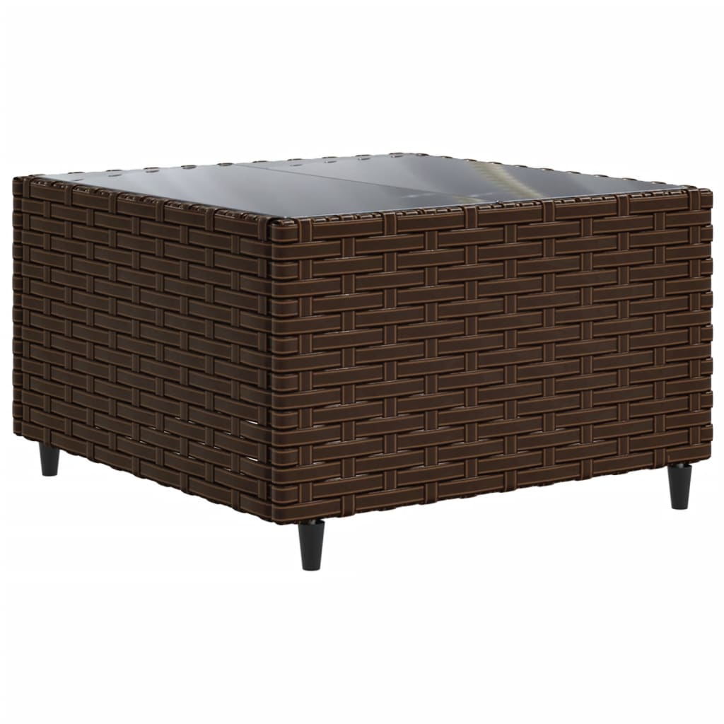 10 részes barna polyrattan kerti bútorszett párnákkal 5