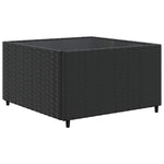 11 részes fekete polyrattan kerti ülőgarnitúra párnákkal 5