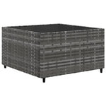 10 részes szürke polyrattan kerti ülőgarnitúra párnákkal 5