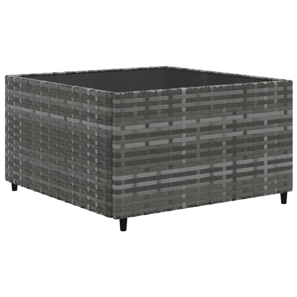10 részes szürke polyrattan kerti ülőgarnitúra párnákkal 5