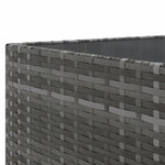 10 részes szürke polyrattan kerti ülőgarnitúra párnákkal 9