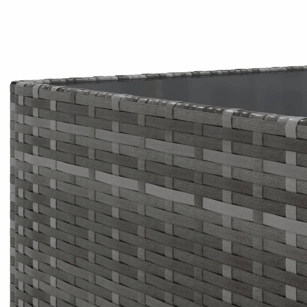 10 részes szürke polyrattan kerti ülőgarnitúra párnákkal 9