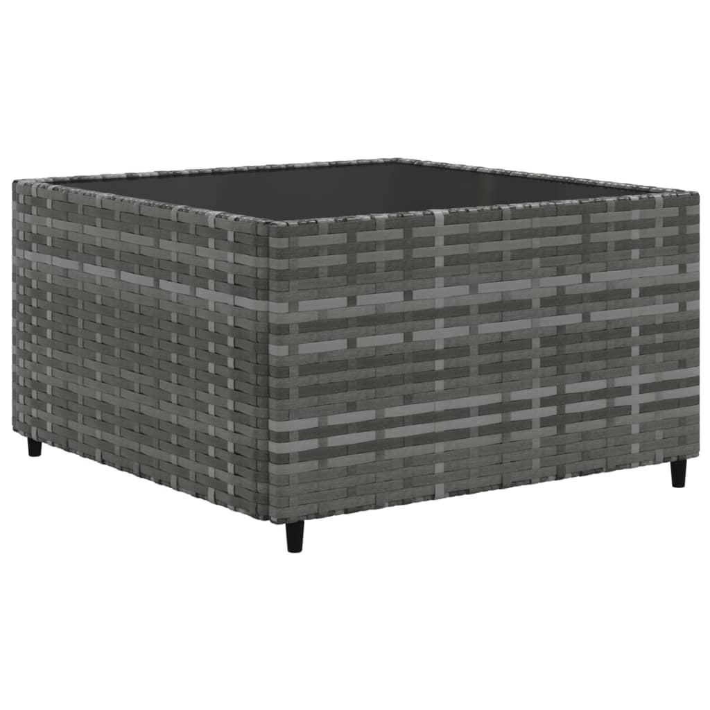 11 részes szürke polyrattan kerti ülőgarnitúra párnákkal 5