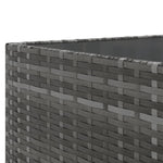 11 részes szürke polyrattan kerti ülőgarnitúra párnákkal 9