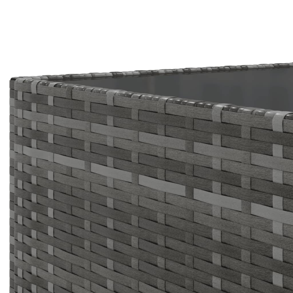 11 részes szürke polyrattan kerti ülőgarnitúra párnákkal 9