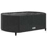 7 részes fekete polyrattan kerti ülőgarnitúra párnával 5