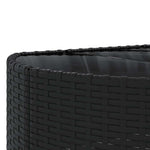 7 részes fekete polyrattan kerti ülőgarnitúra párnával 9