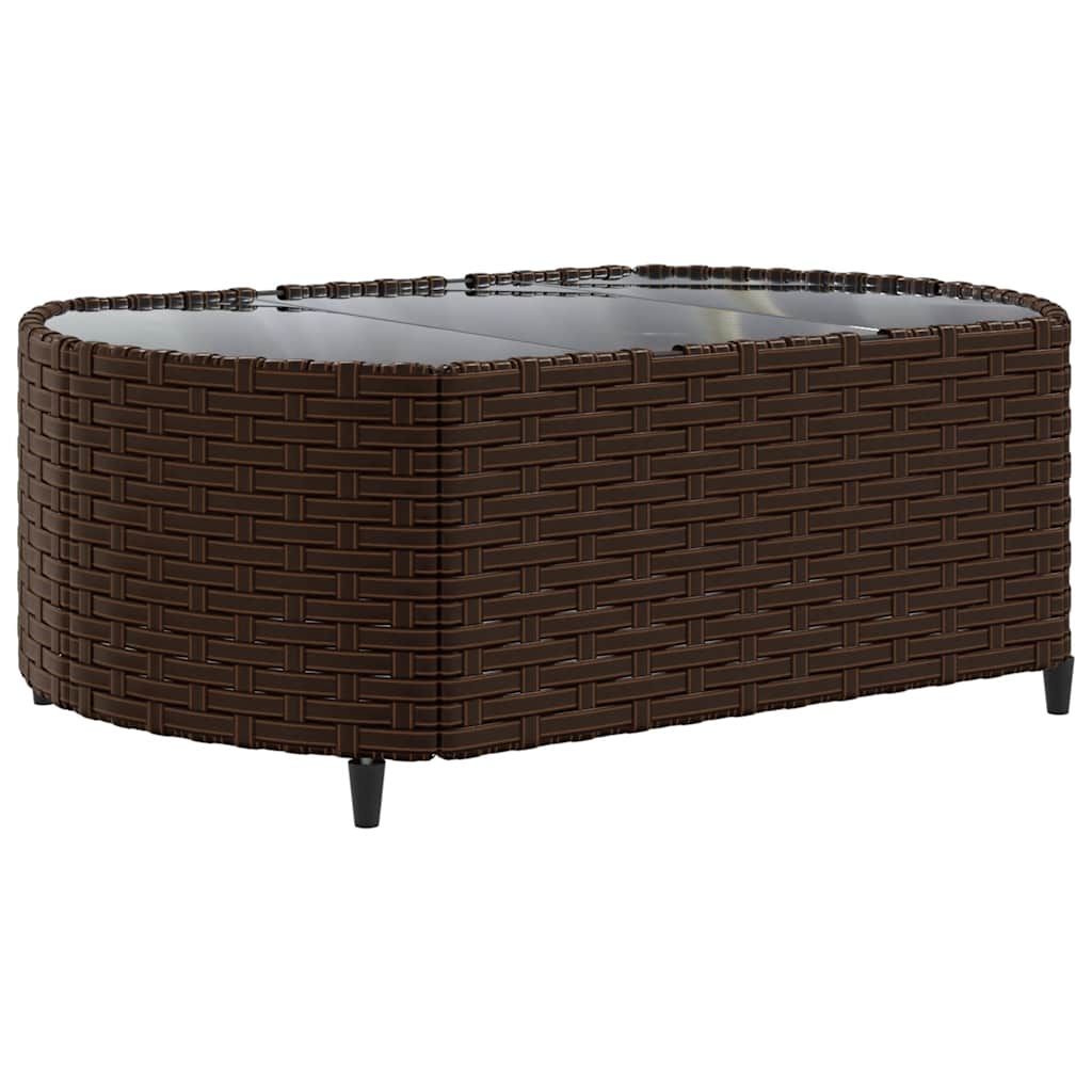 10 részes barna polyrattan kerti ülőgarnitúra párnákkal 5