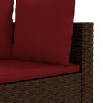 10 részes barna polyrattan kerti ülőgarnitúra párnákkal 7