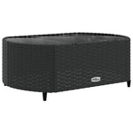 9 részes fekete polyrattan kerti ülőgarnitúra párnákkal 5