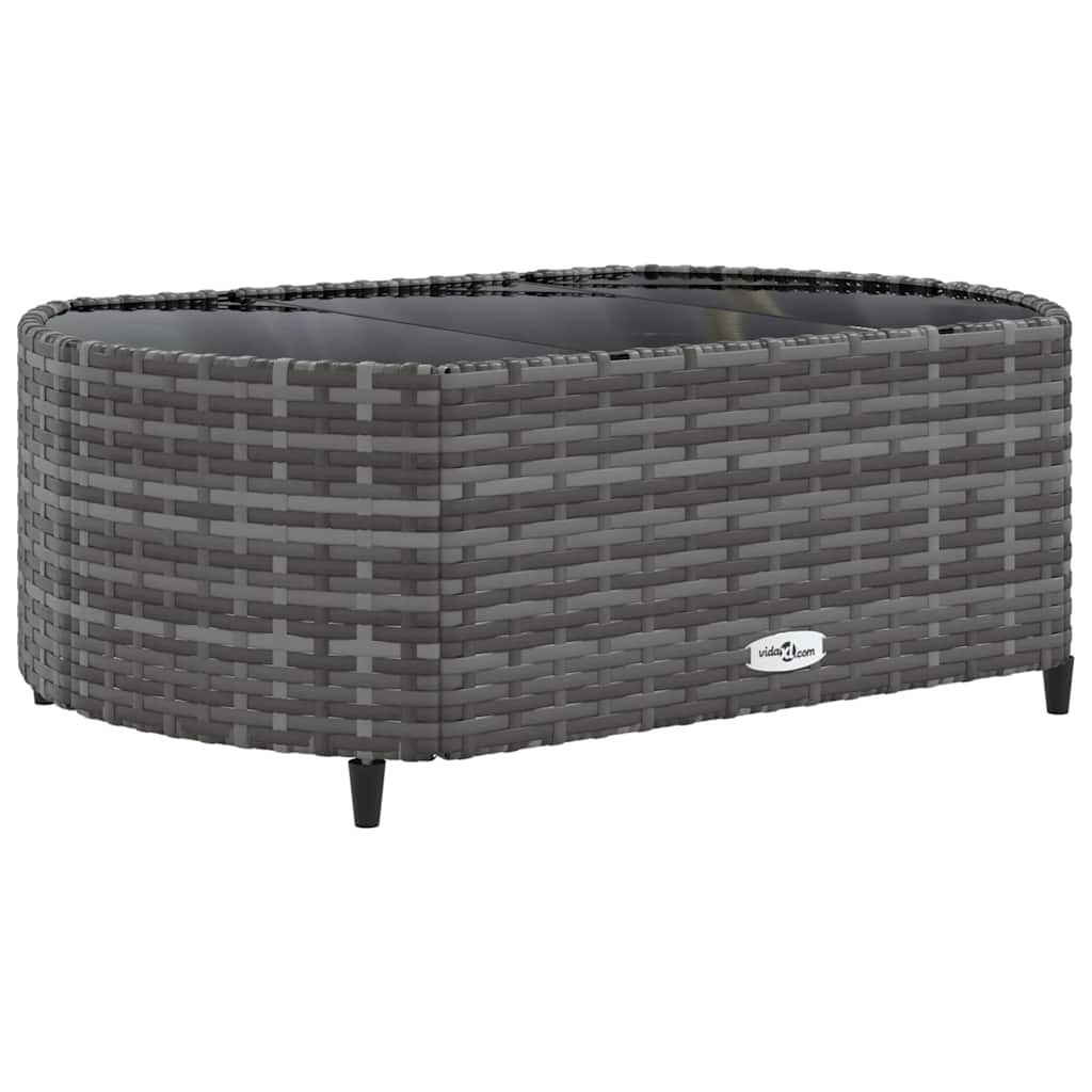 9 részes szürke polyrattan kerti ülőgarnitúra párnákkal 5