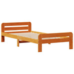 Viaszbarna tömör fenyőfa ágy matrac nélkül 75 x 190 cm 3