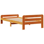 Viaszbarna tömör fenyőfa ágy matrac nélkül 75 x 190 cm 6