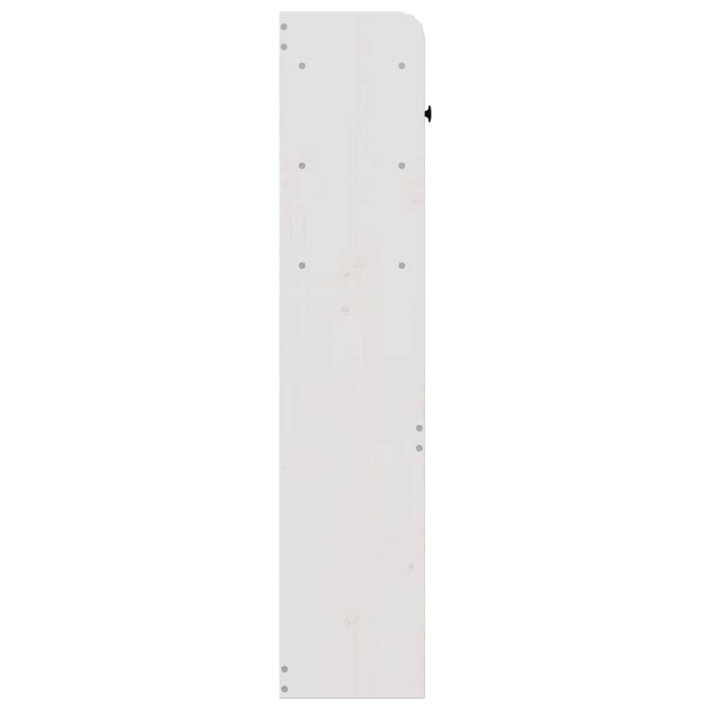 Fehér tömör fenyőfa fejtámla tárolóval 150 cm 5