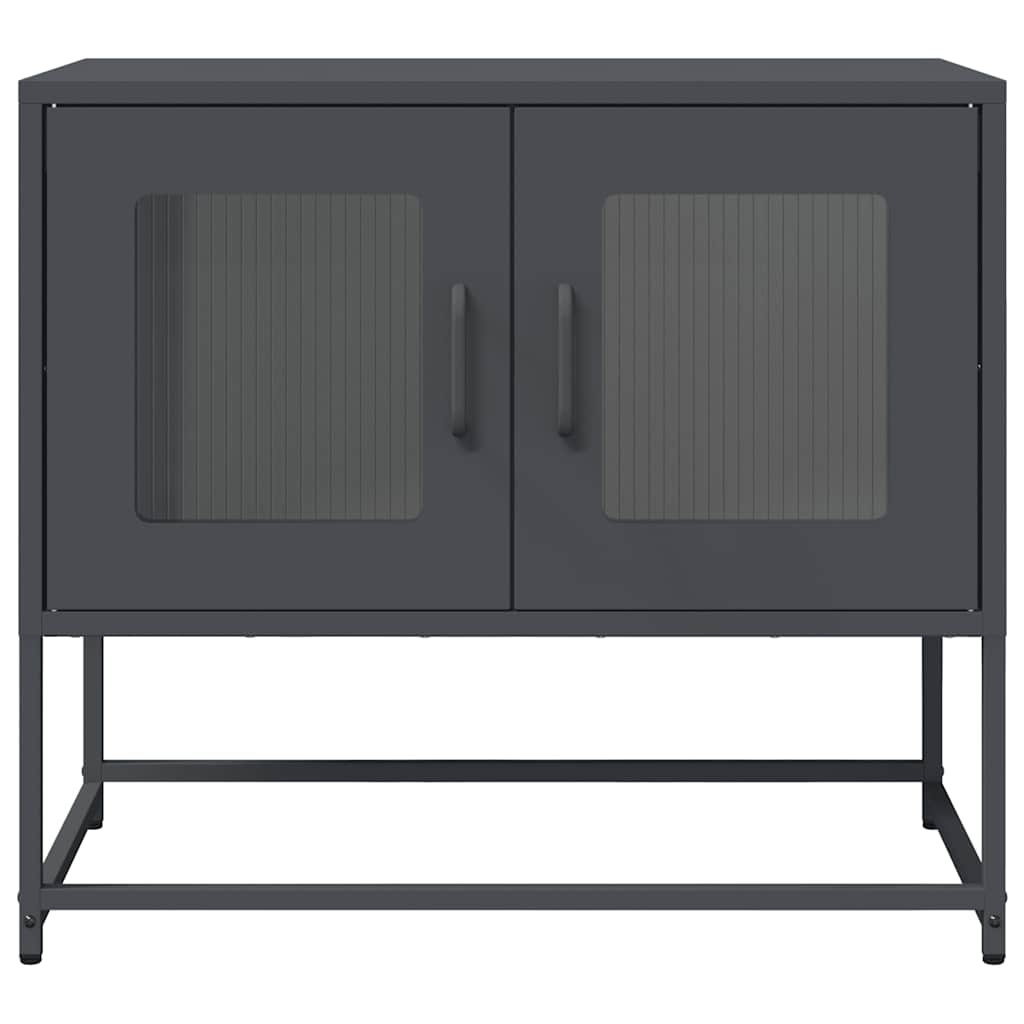 Antracitszürke hidegen hengerelt acél TV-szekrény 68x39x60,5 cm 6