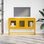 Mustársárga hidegen hengerelt acél TV-szekrény 100,5x39x60,5 cm 4