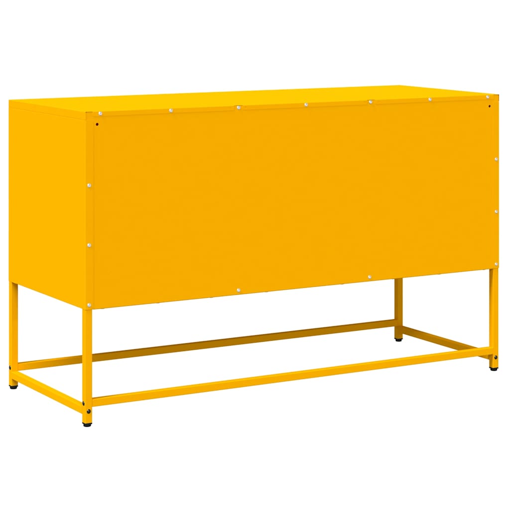 Mustársárga hidegen hengerelt acél TV-szekrény 100,5x39x60,5 cm 8