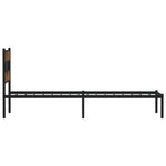 Füstös tölgy színű fém ágykeret matrac nélkül 80 x 200 cm 5