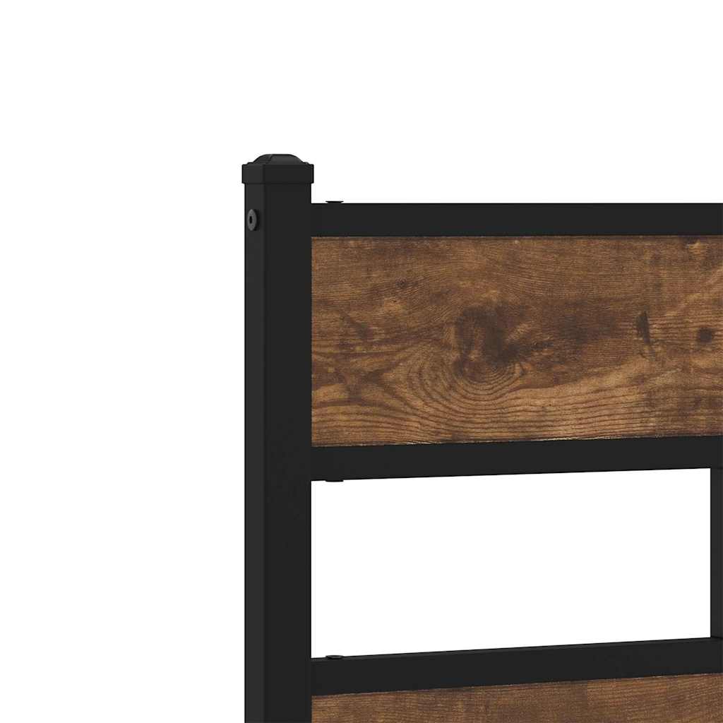 Füstös tölgy színű szerelt fa és vas csere fejtámla 120 cm 5