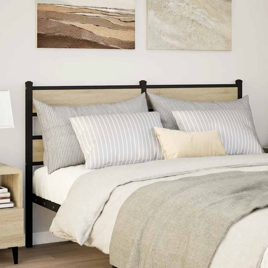 Sonoma tölgy színű szerelt fa és vas csere fejtámla 150 cm