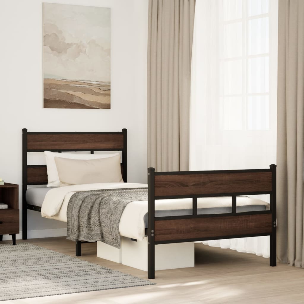 Ágykeret fejtámlával és lábtámasszal matrac nélkül 80 x 200 cm