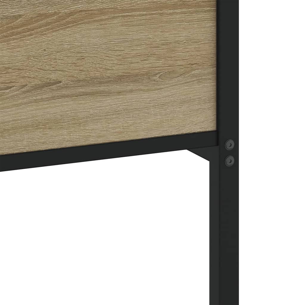 Sonoma tölgy színű szerelt fa ágykeret matrac nélkül 100x200 cm 7