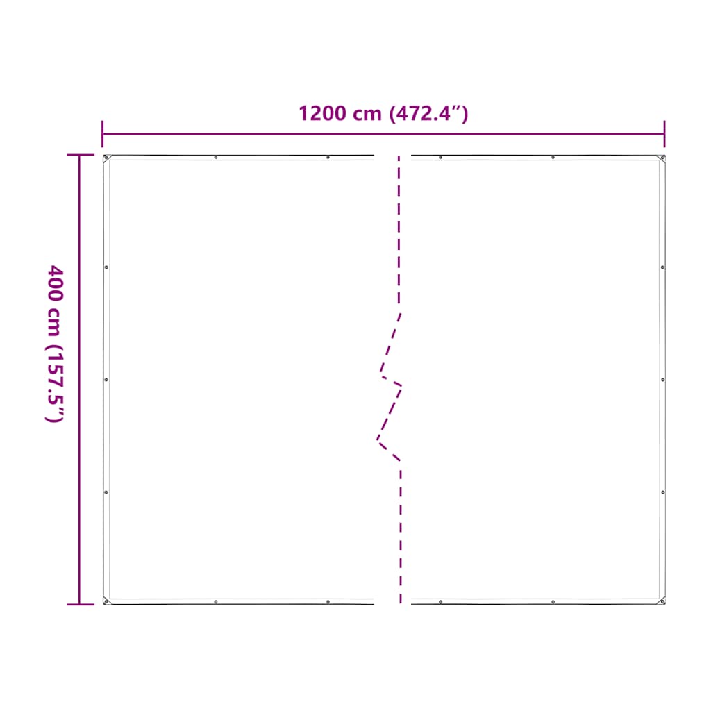 Átlátszó ponyva lyukasztóval 4x12 m polietilén 10