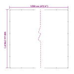 Átlátszó ponyva lyukasztóval 5x12 m polietilén 10