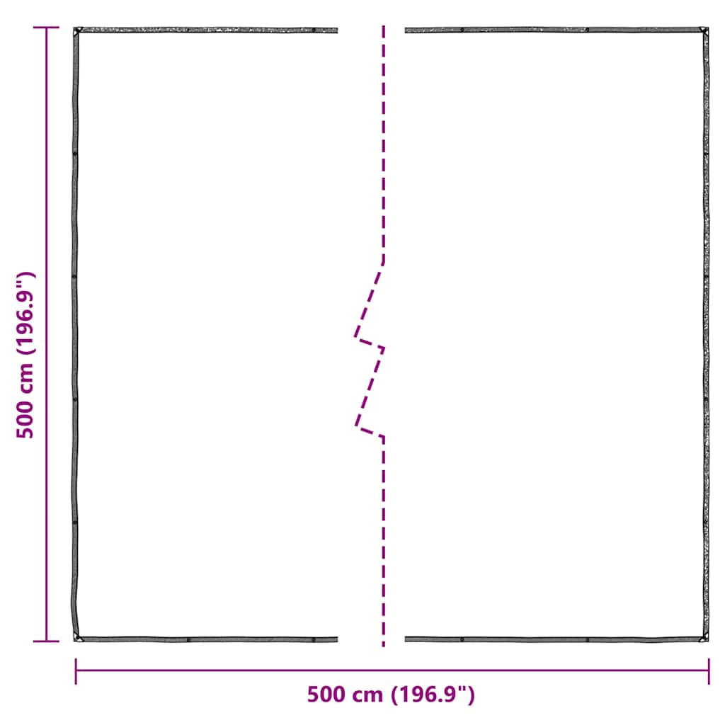 Átlátszó ponyva lyukasztóval 5x5 m polietilén 10