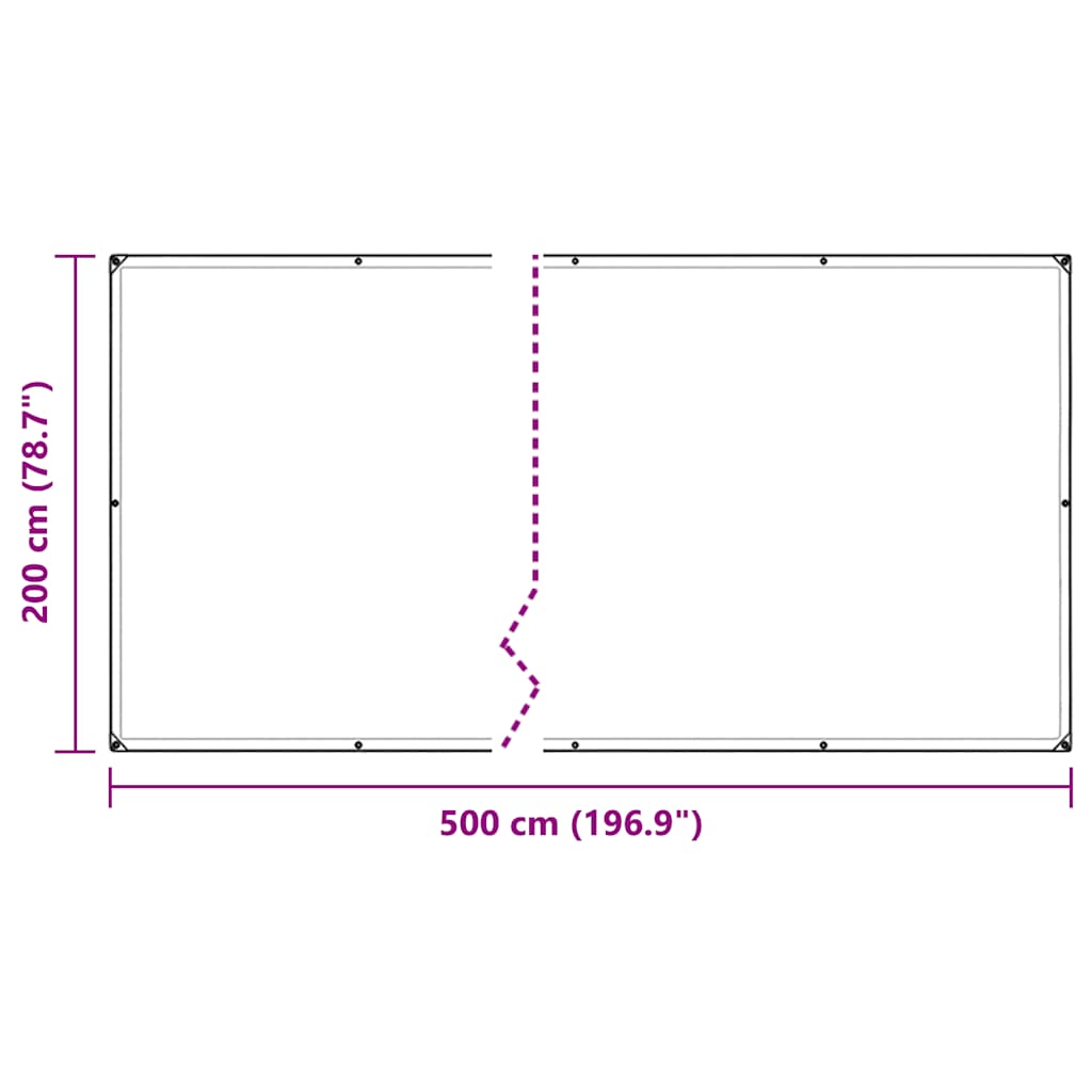 Átlátszó ponyva lyukasztóval 2x5 m PVC 10