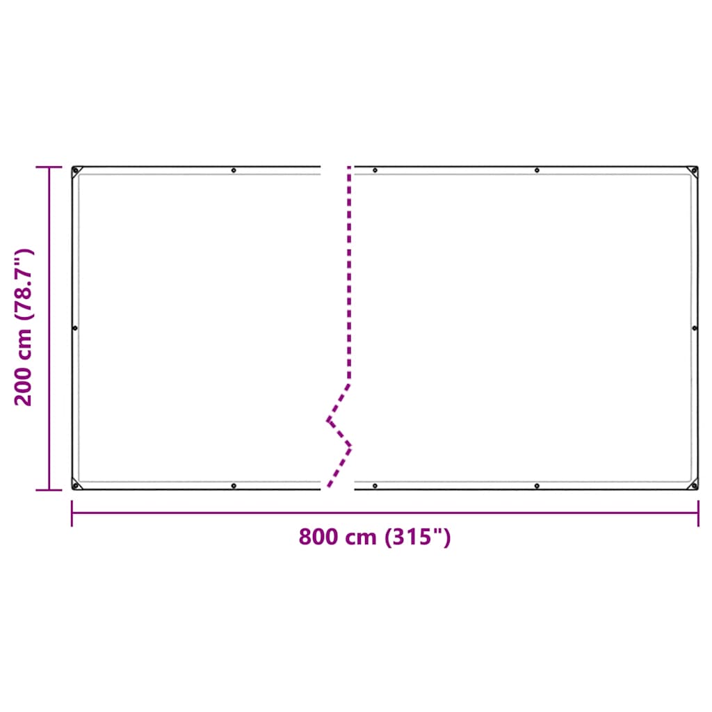 Átlátszó ponyva lyukasztóval 2x8 m PVC 10