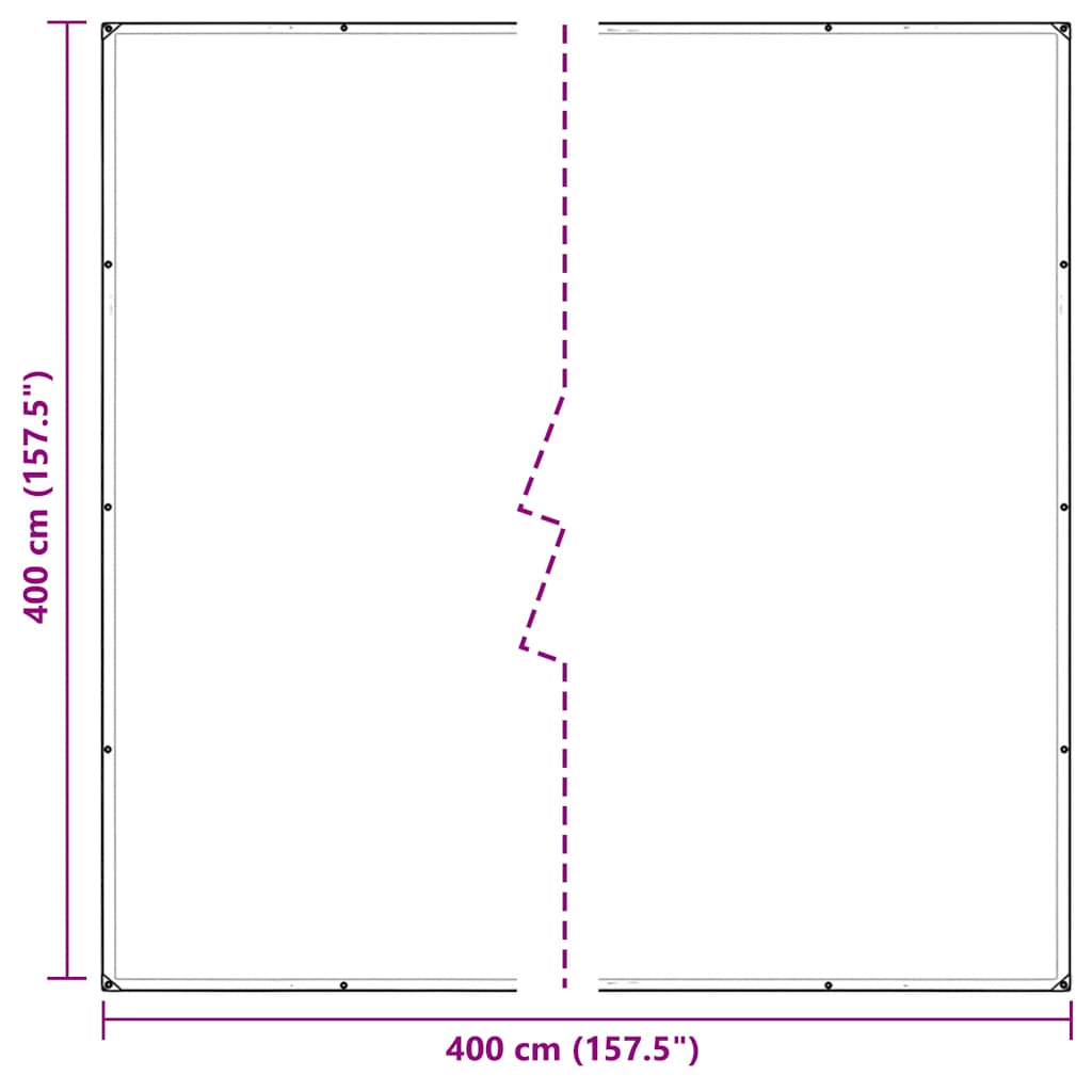 Átlátszó ponyva lyukasztóval 4x4 m PVC 10