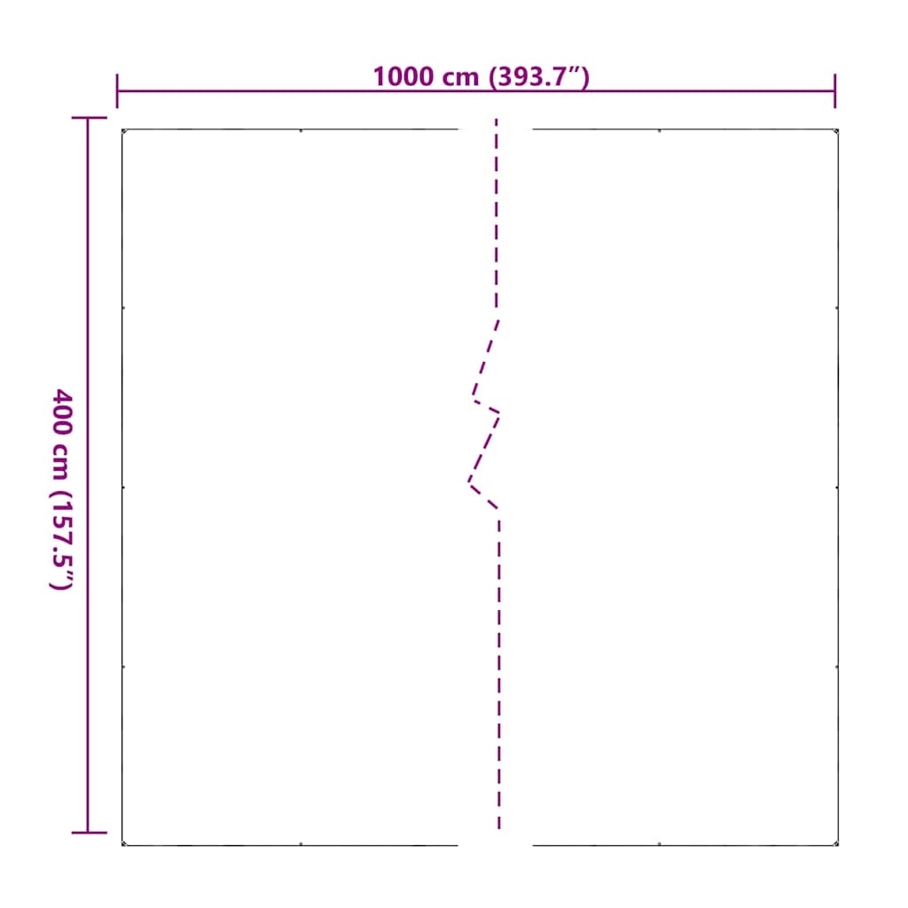 Átlátszó ponyva lyukasztóval 4x10 m PVC 10