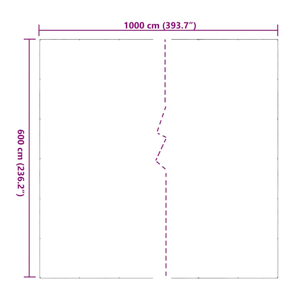 Átlátszó ponyva lyukasztóval 6x10 m PVC 10
