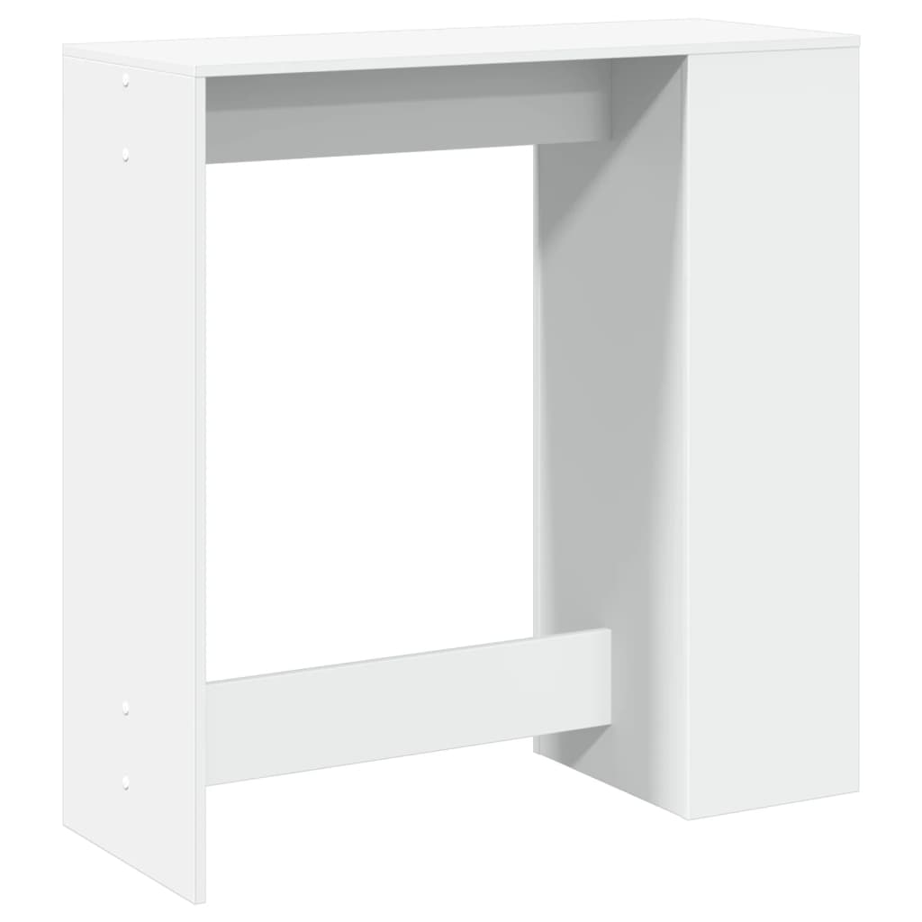 Fehér szerelt fa tárolórekeszes bárasztal 101 x 40 x 103,5 cm 7